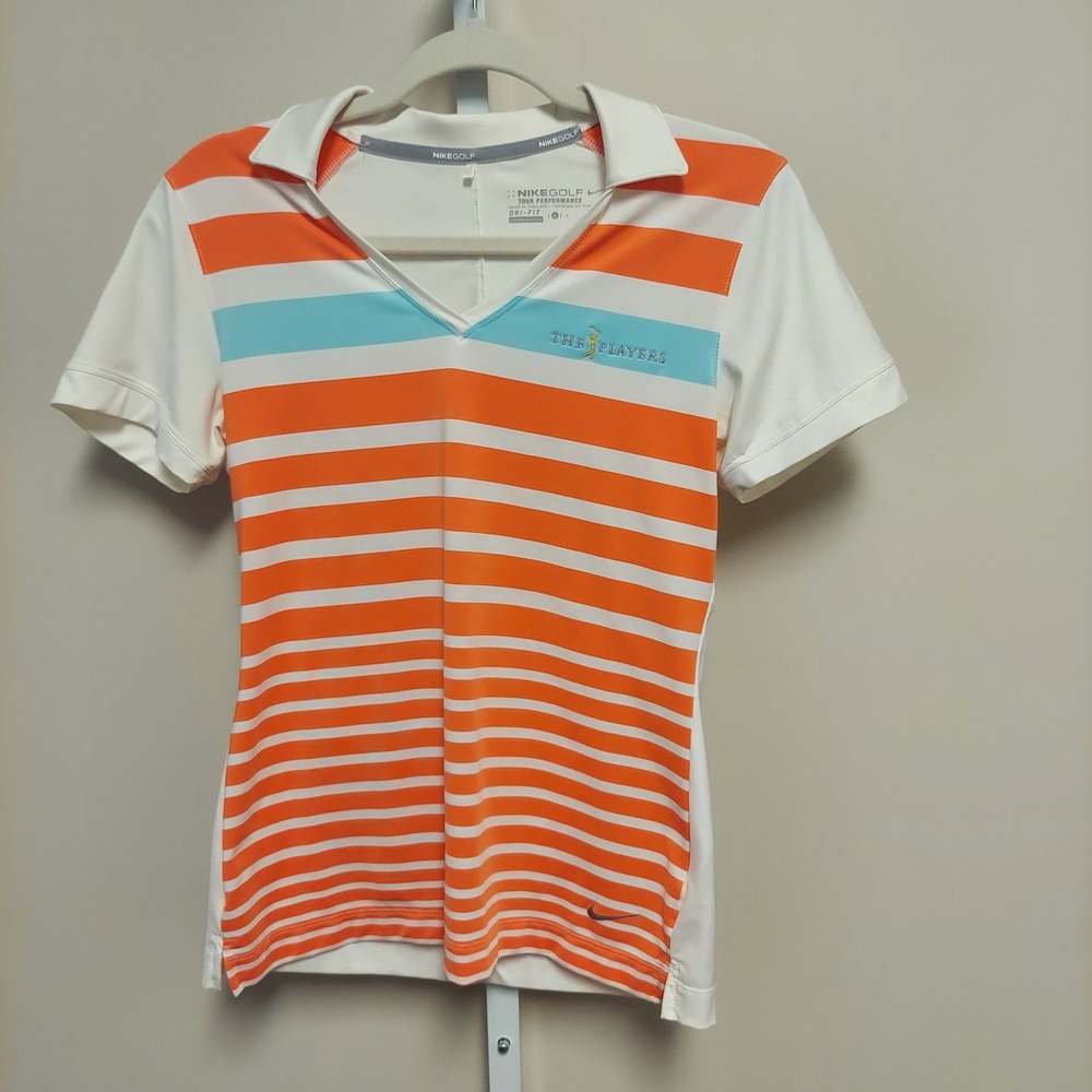 Nike Golf Polo The‎ Players S Stripe Short Sleeve Preppy Country Club Golfcore